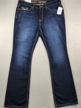 NWT Cruel Denim Hannah Womens Dark Wash Bootcut Jeans 34/17 Long